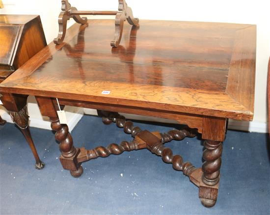 A 19th century Dutch rosewood centre table, W.3ft 8in. D.2ft 9in. H.2ft 6in.